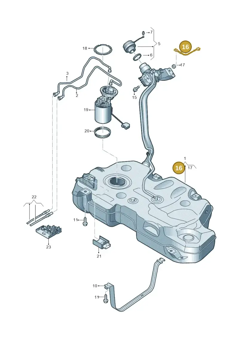 1H9201142B — Skoda Kamiq (2019-) diagram 837201600, position 16