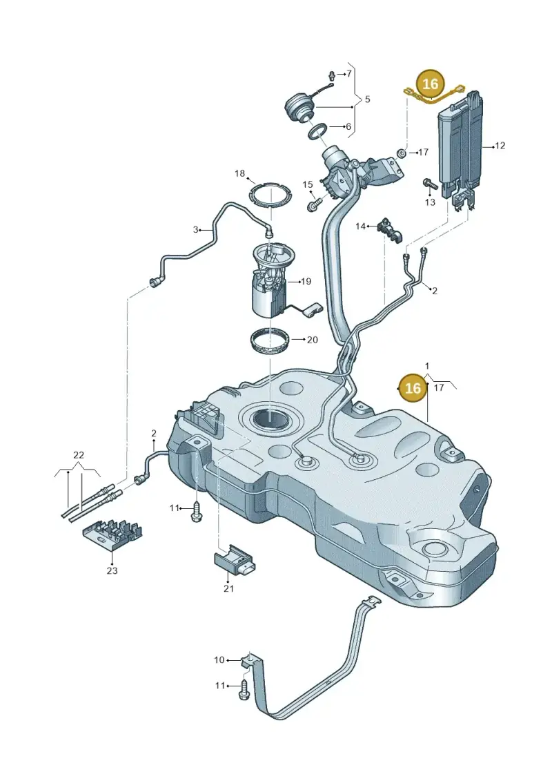 1H9201142B — Skoda Fabia (2021-) diagram 837201400, position 16