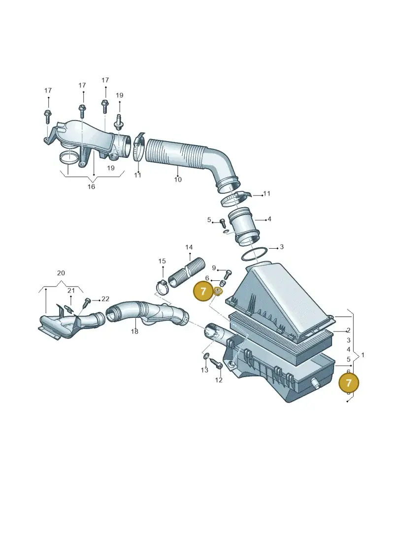 1J0129669 — Skoda OCTAVIA/COMBI/4X4      01> (2000-) diagram 194129120, position 7