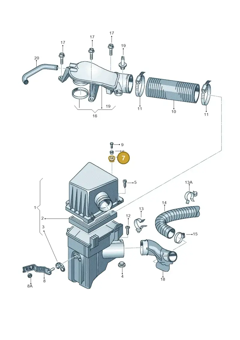 1J0129669 — Skoda FABIA/COMBI (1999-2004) diagram 225129120, position 7