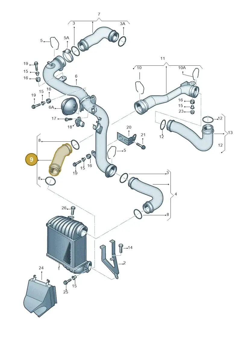 1J0145834AB — Skoda OCTAVIA/COMBI/4X4      01> (2000-) diagram 194145850, position 9
