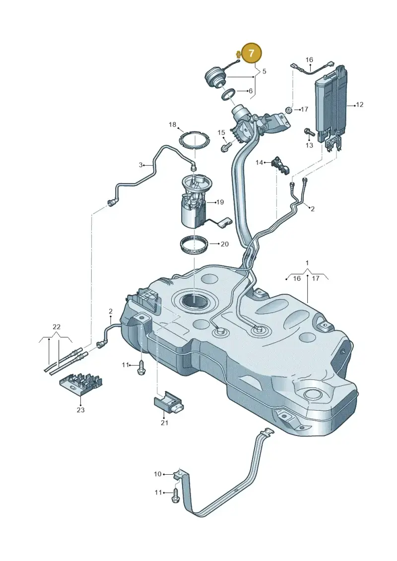 1J0201250 — Skoda Fabia (2021-) diagram 837201400, position 7