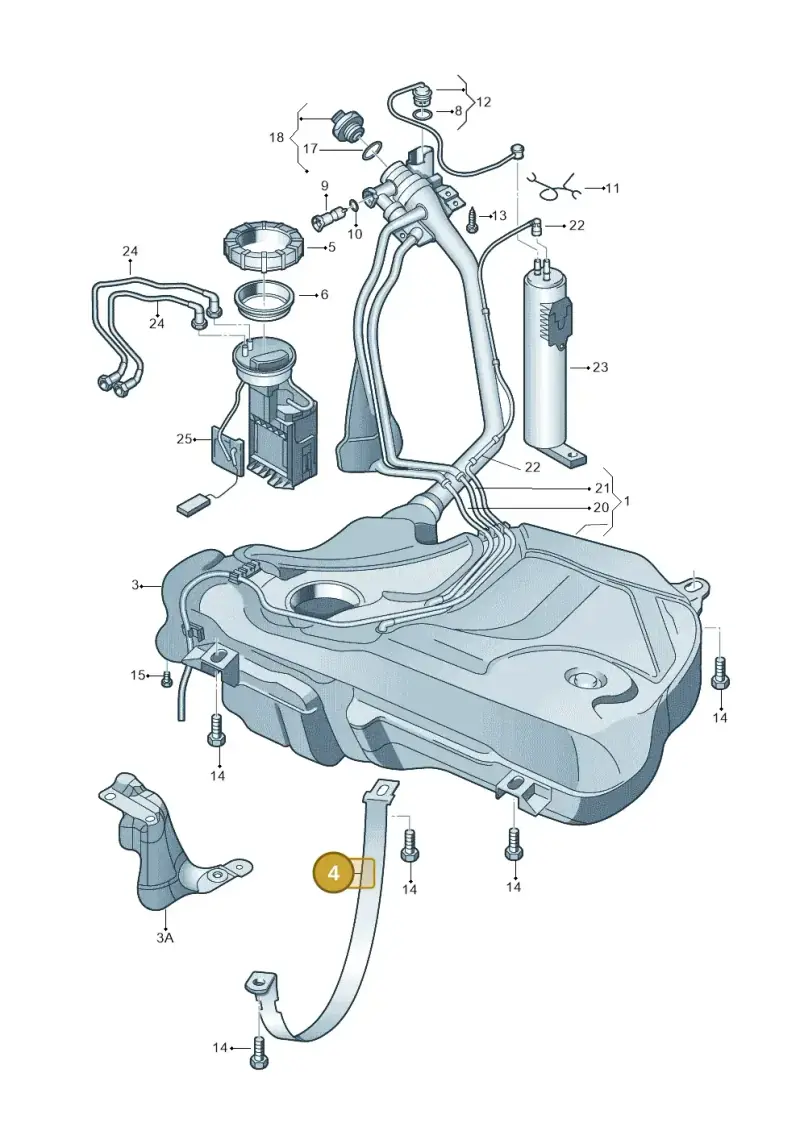 1J0201655F — Skoda Roomster (2010-2015) diagram 253201050, position 4
