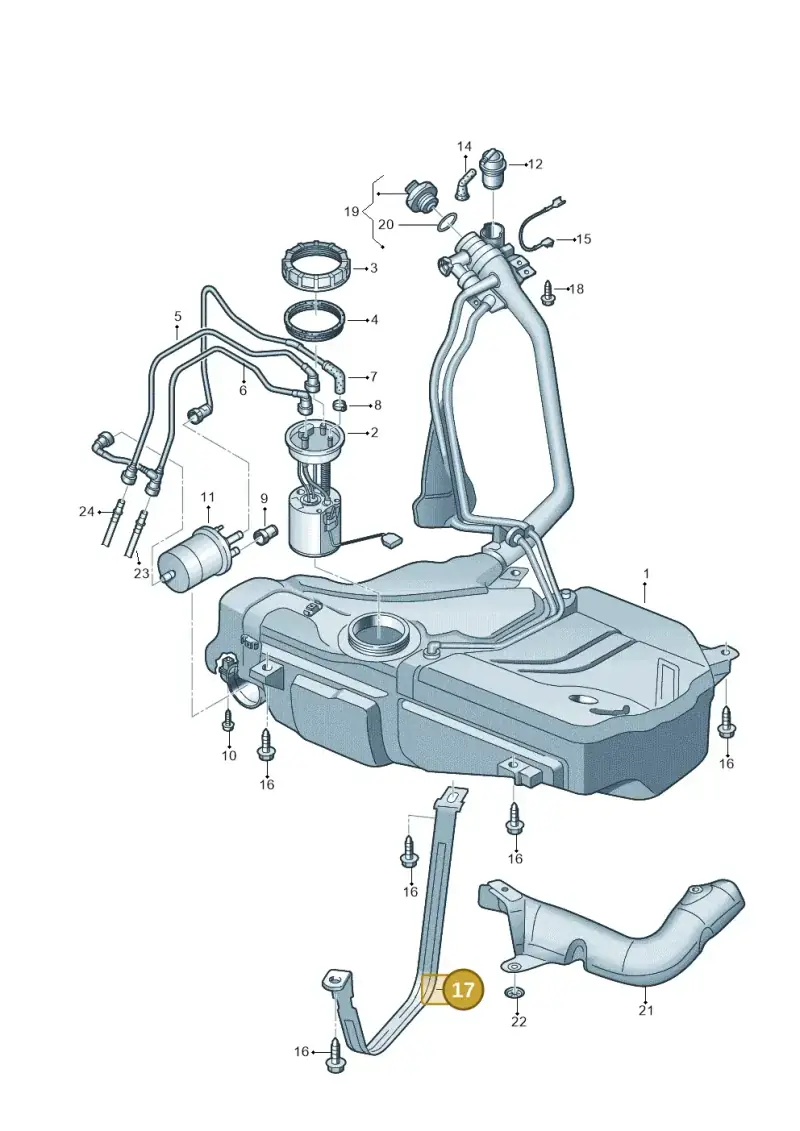 1J0201655F — Skoda Roomster (2010-2015) diagram 672201100, position 17