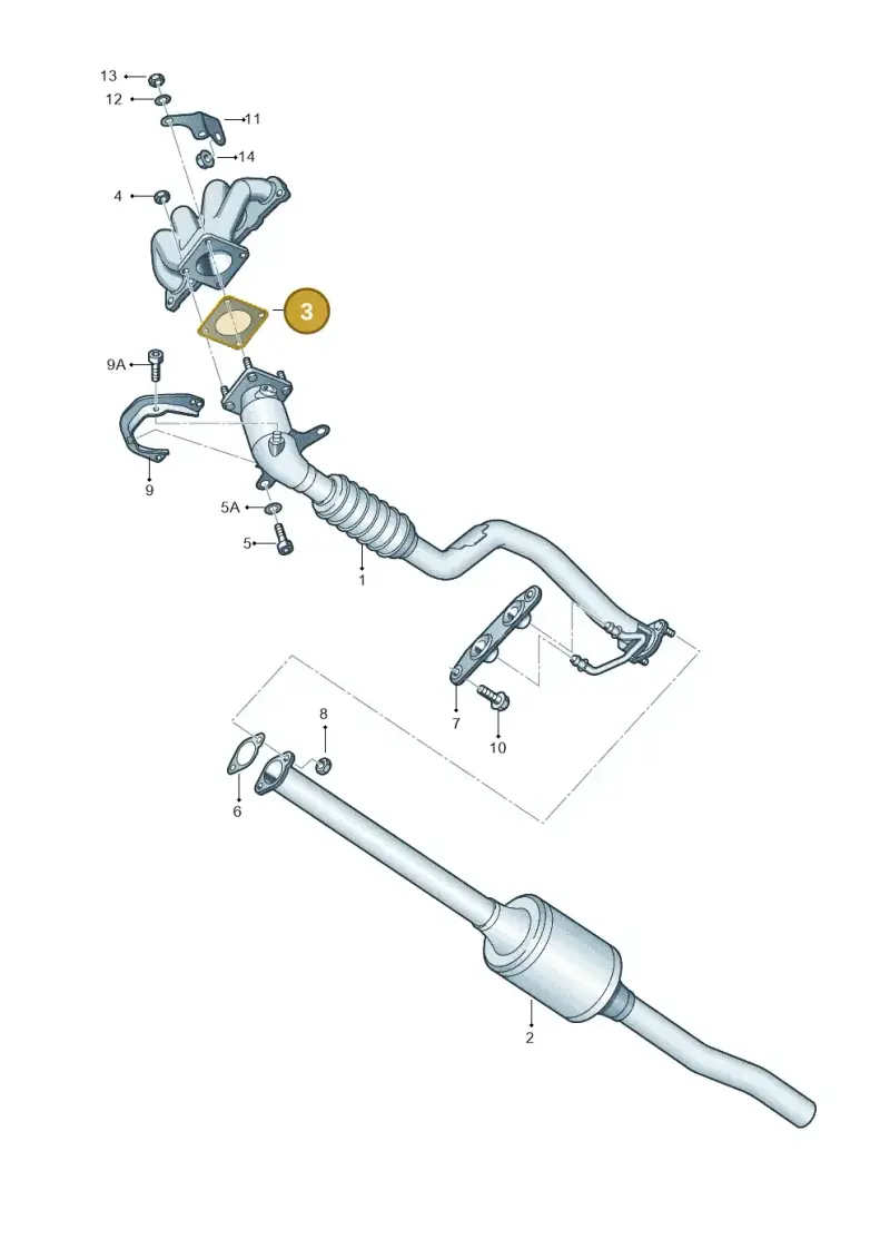 1J0253115S — Skoda OCTAVIA/COMBI/4X4      04> (2004-) diagram 419253500, position 3