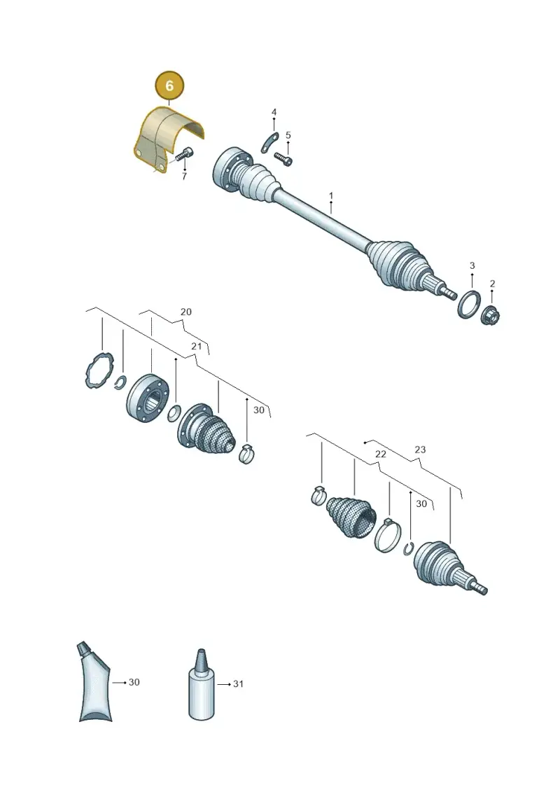 1J0407721C — Skoda Kamiq (2019-) diagram 837407320, position 6