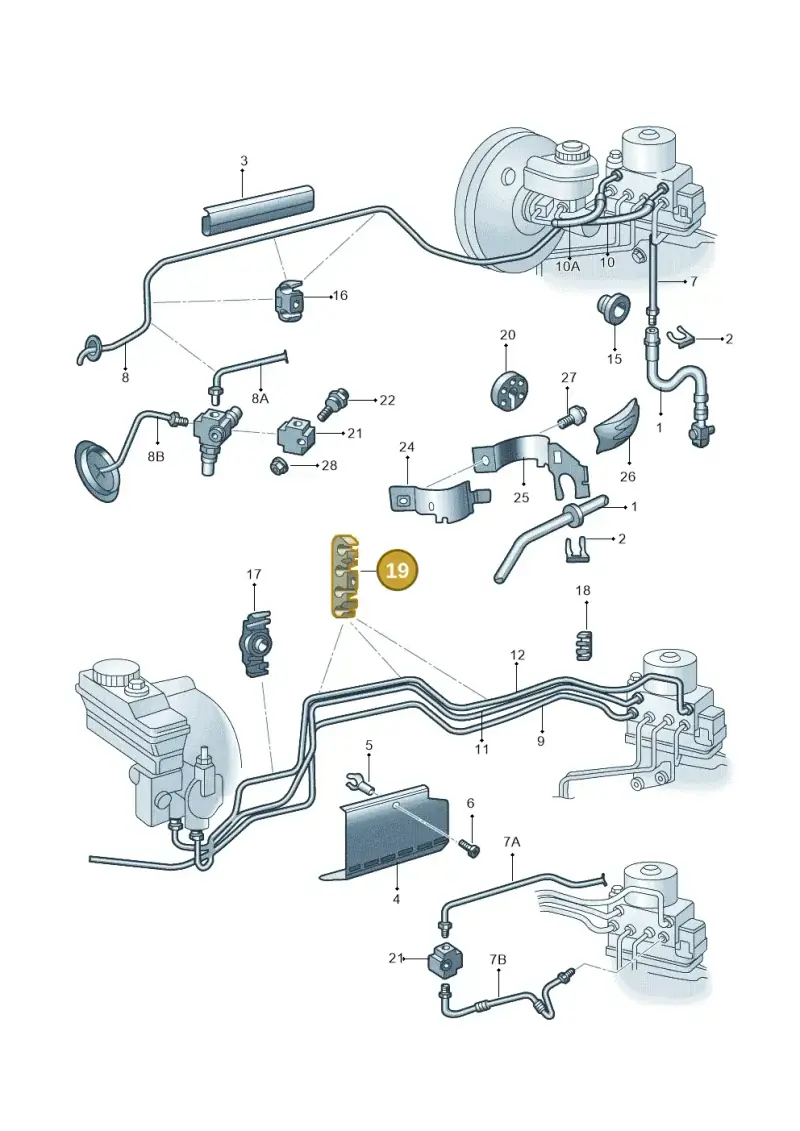 1J0611797M — Skoda OCTAVIA/COMBI/4X4      01> (2000-) diagram 194611220, position 19