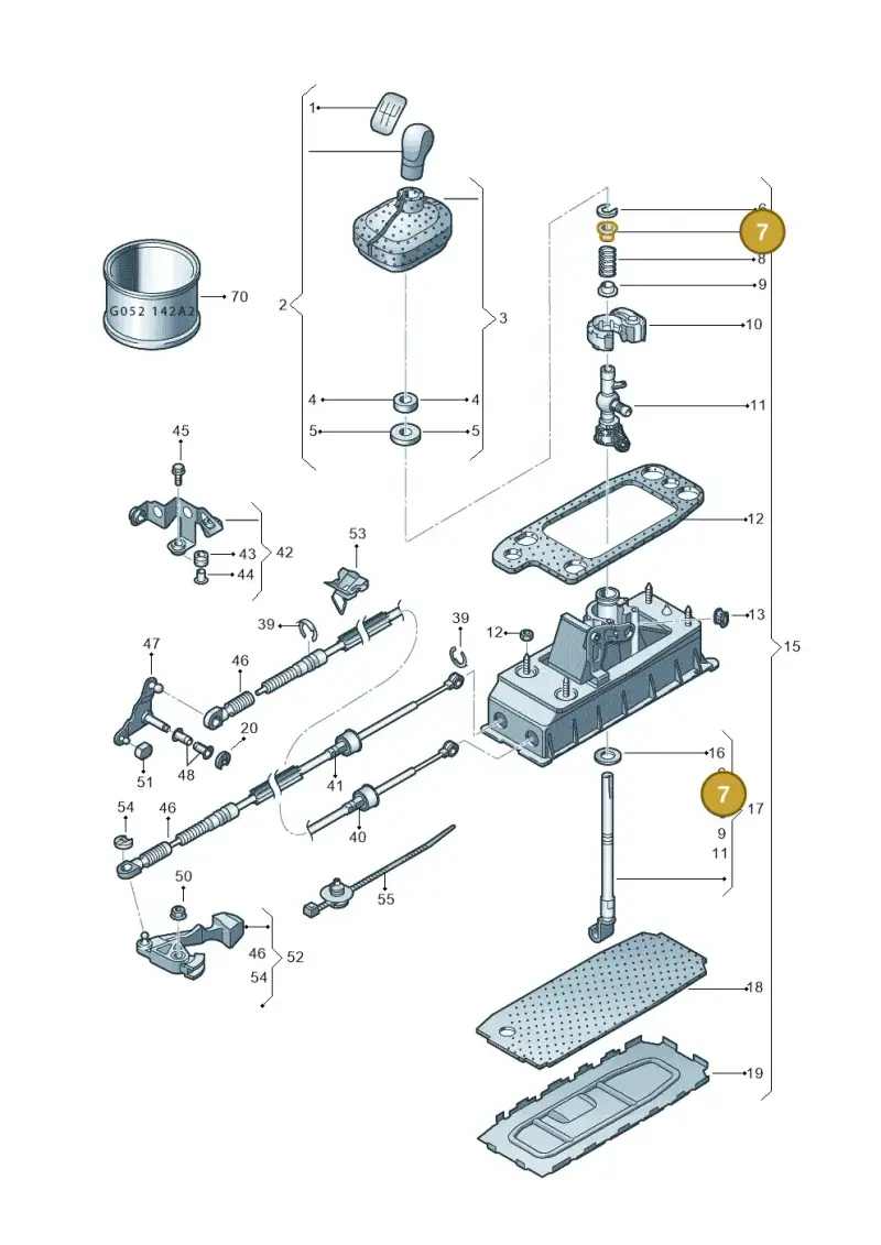 1J0711217 — Skoda Yeti (2013-2017) diagram 419711350, position 7
