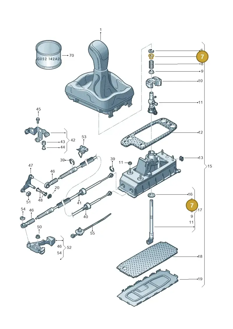 1J0711217 — Skoda Yeti (2013-2017) diagram 632711300, position 7