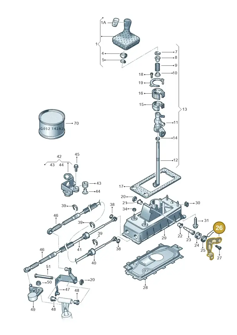 1J0711611A — Skoda FABIA/COMBI            05> (2004-) diagram 453711300, position 26