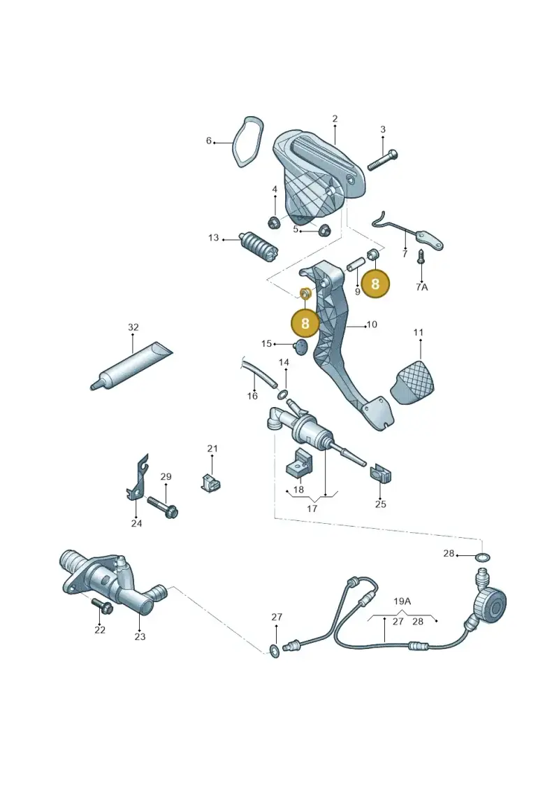 1J0721153 — Skoda Superb Ambition (2009-2015) diagram 446721250, position 8