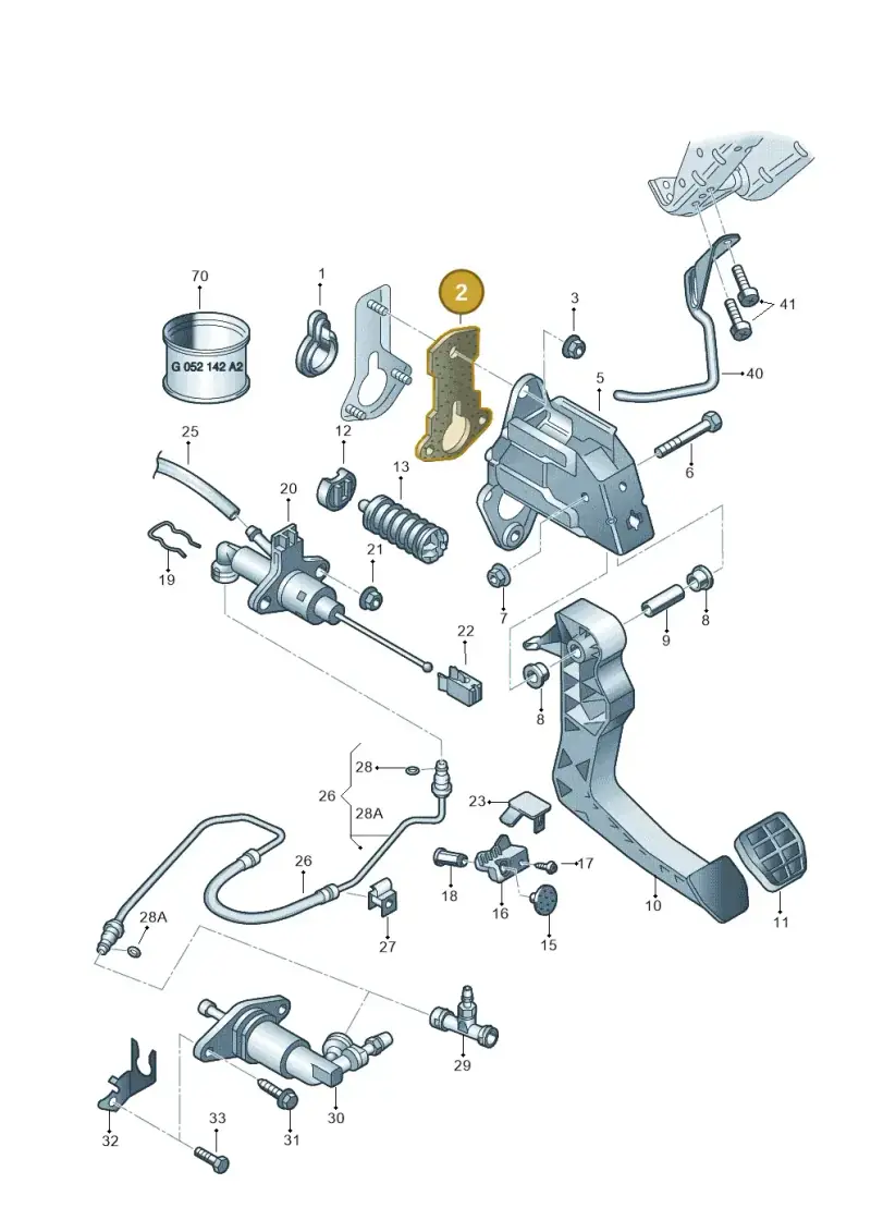 1J0721410 — Skoda Fabia Ambiente (2009-2013) diagram 481721250, position 2