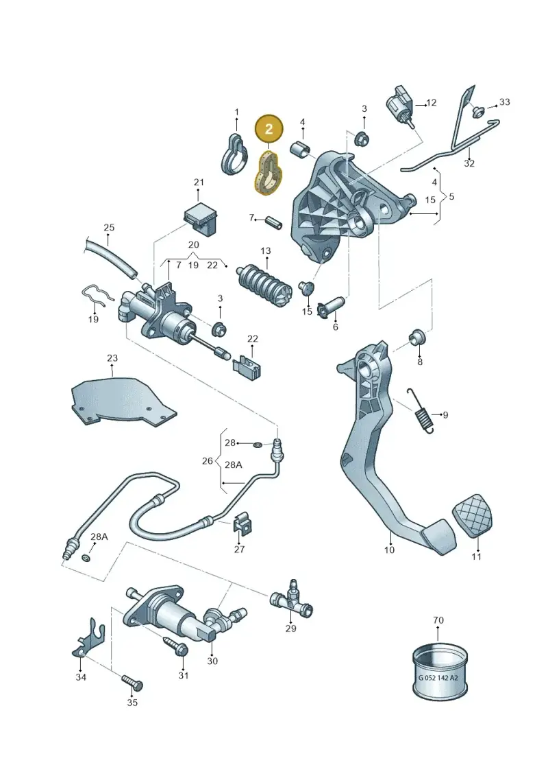 1J0721410 — Skoda Fabia Scout (2010-2014) diagram 697721250, position 2