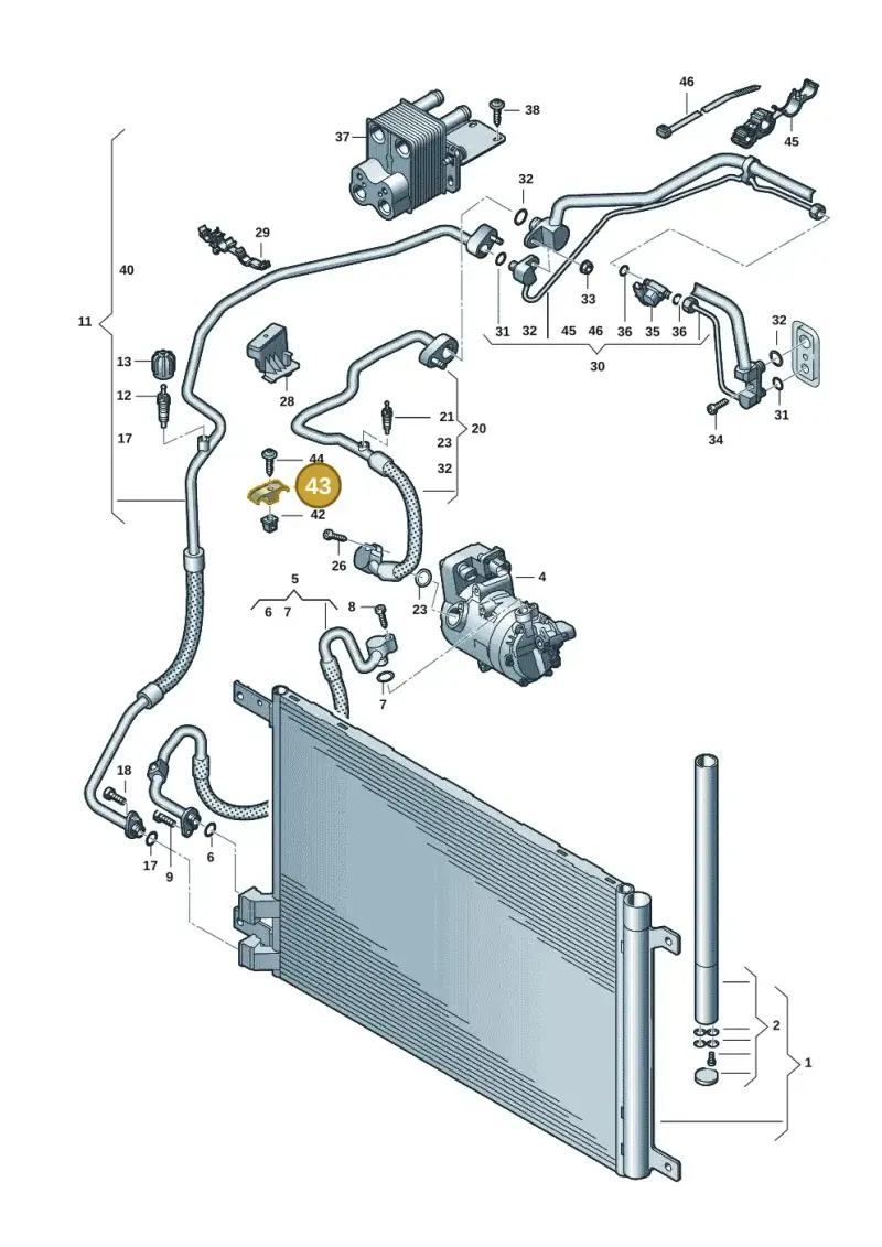 1J0820774 — Skoda Superb Combi (2023-) diagram 3p0260060, position 43