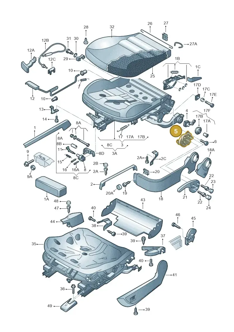 1J0881054D — Skoda SUPERB                 02> (2001-) diagram 221881000, position 5