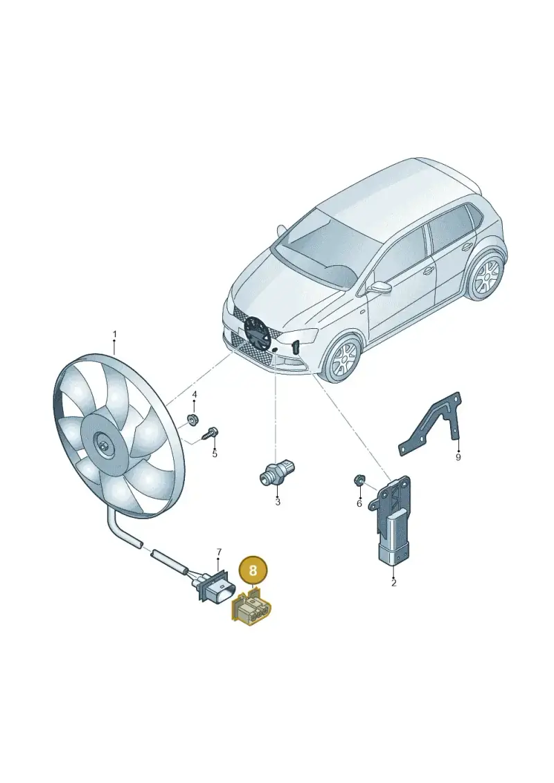 1J0906233 — Skoda Fabia (2014-2022) diagram 773959500, position 8