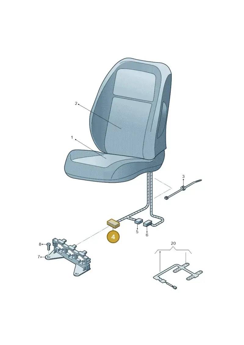 1J0937723 — Skoda Roomster (2010-2015) diagram 481963000, position 4