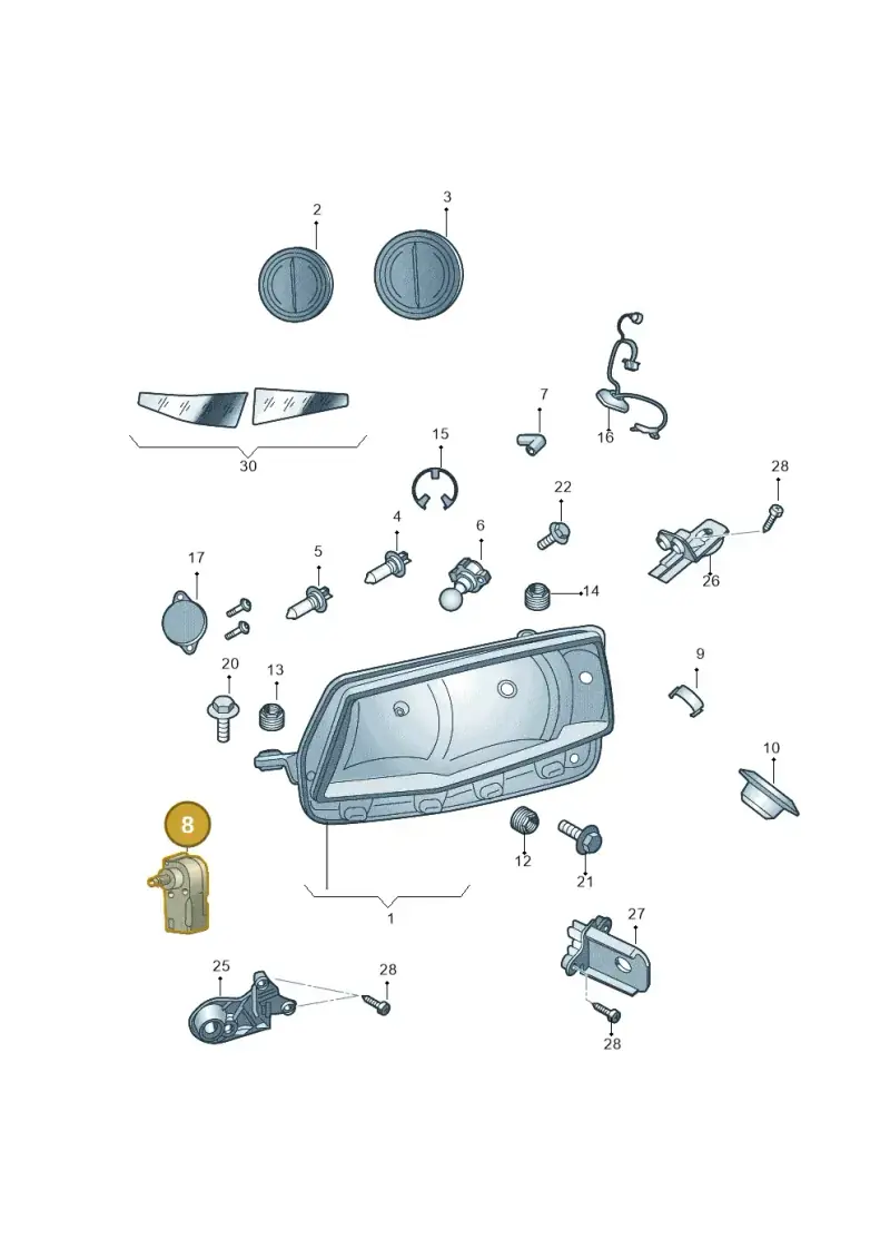 1J0941295A — Skoda Octavia (2012-2017) diagram 753941000, position 8