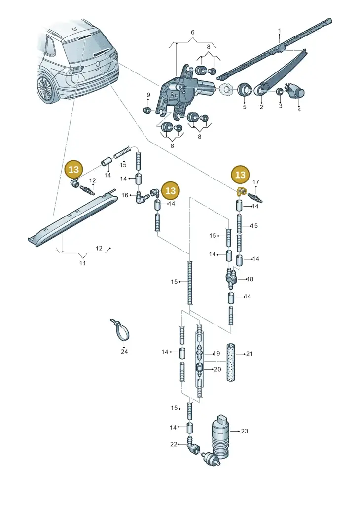 1J0955665H — Skoda Kodiaq (2018-2022) diagram 884955200, position 13