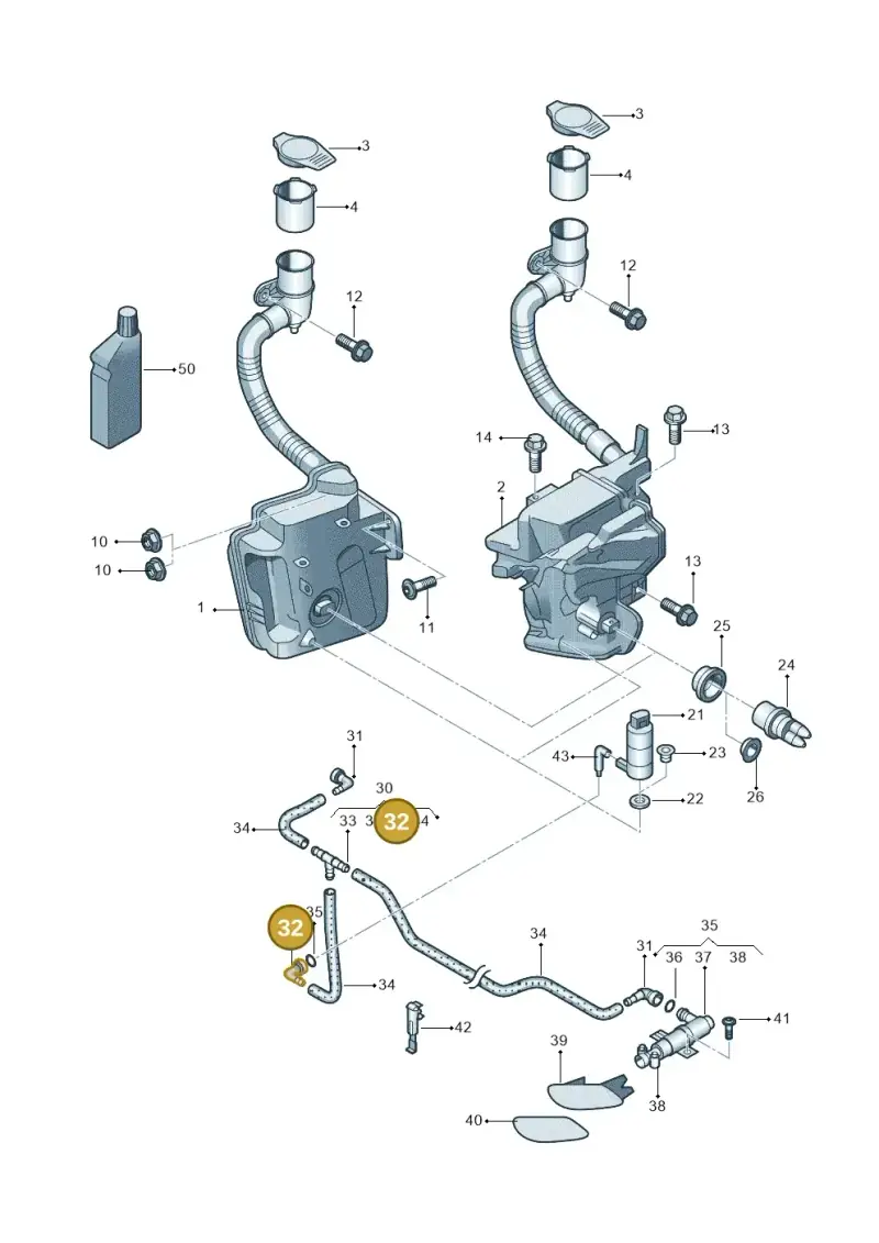 1J0955875C — Skoda Superb Ambition (2009-2015) diagram 671955200, position 32