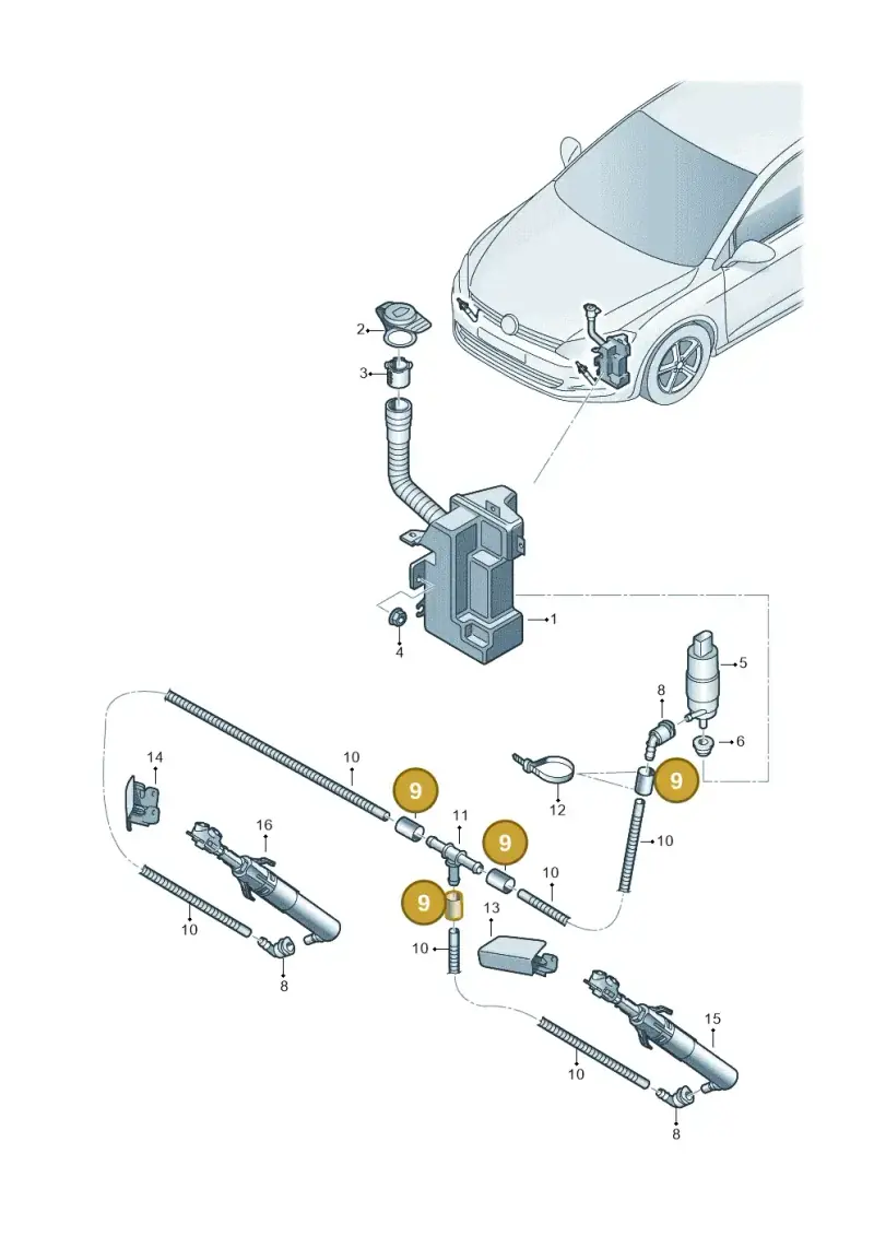 1J0955964F — Skoda Octavia (2017-2020) diagram 746955300, position 9