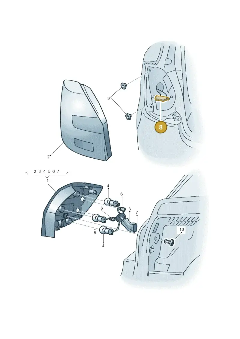 1J0972706 — Skoda Fabia Scout (2010-2014) diagram 608945000, position 8