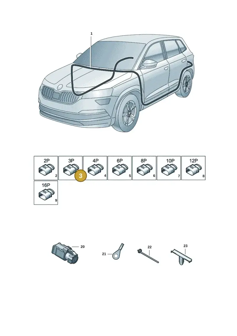 1J0972753 — Skoda Kodiaq (2018-2022) diagram 804971088, position 3
