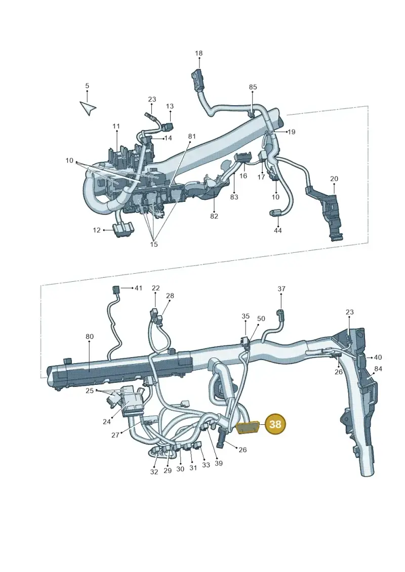 1J0972775 — Skoda Yeti (2013-2017) diagram 666971870, position 38