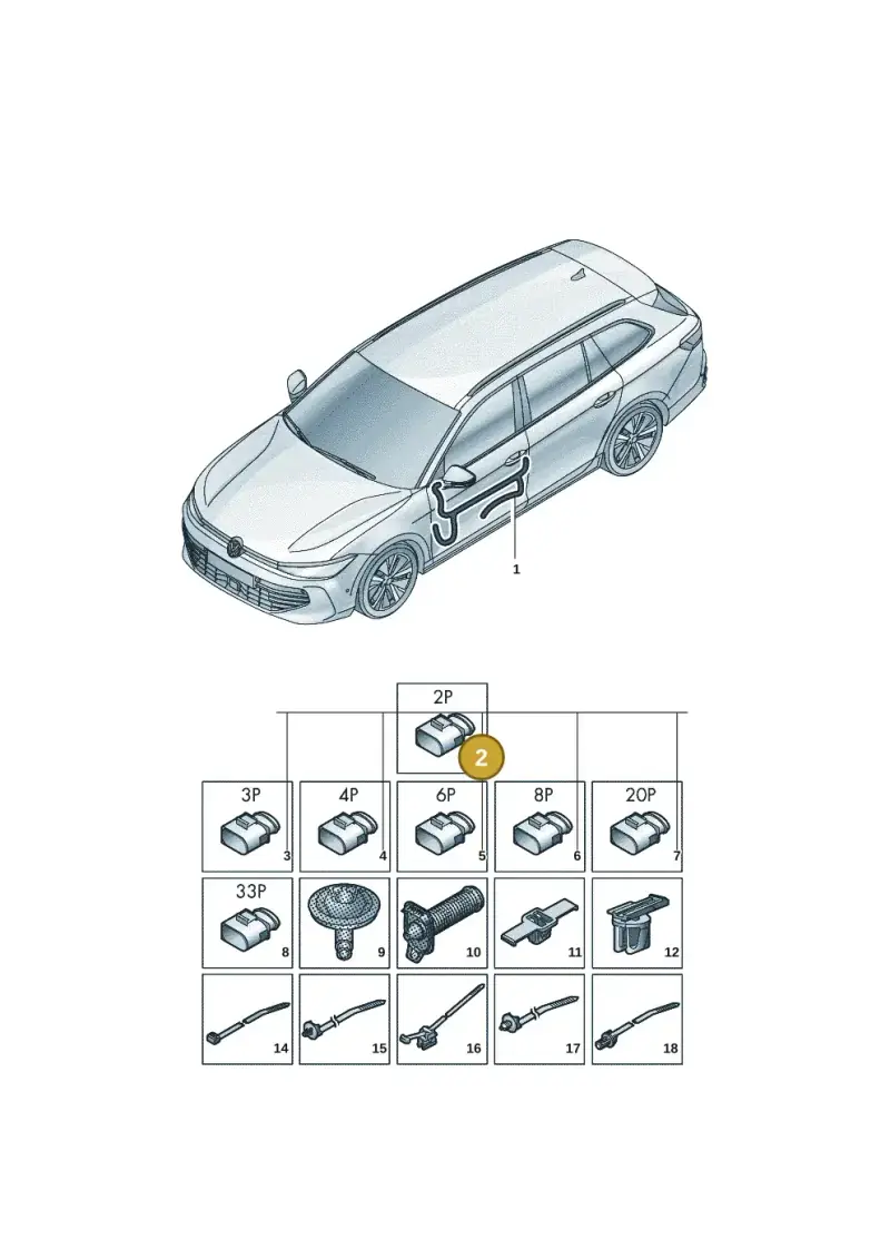 1J0972923 — Skoda Superb Combi (2023-) diagram 3j0972300, position 2