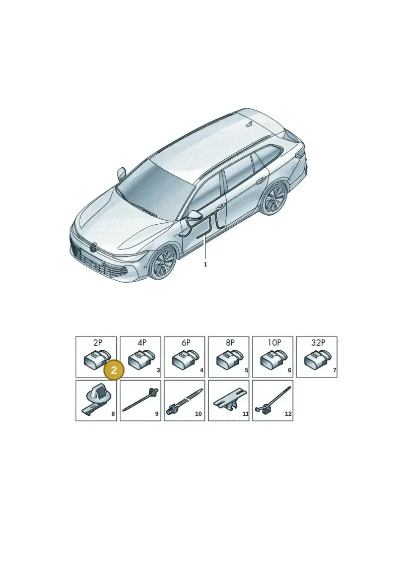 1J0973119 — Skoda Superb Combi (2023-) diagram 3j0972310, position 2