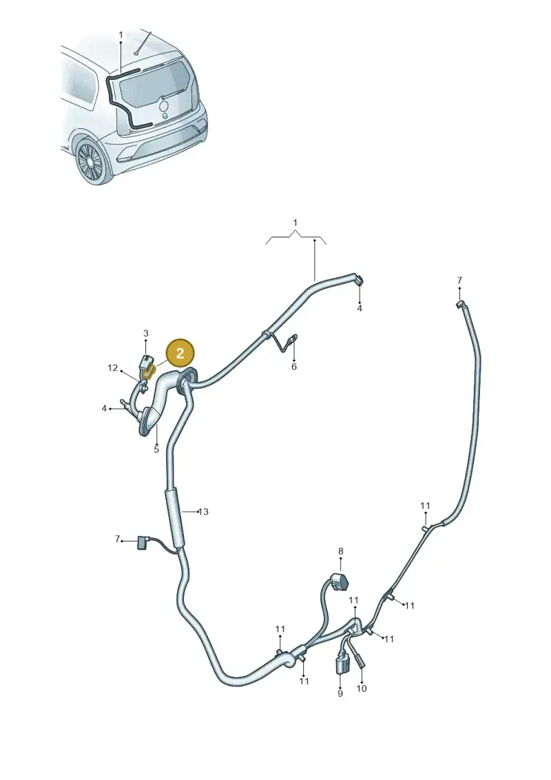 1J0973333 — Skoda Citigo (2019-2021) diagram 892972081, position 2