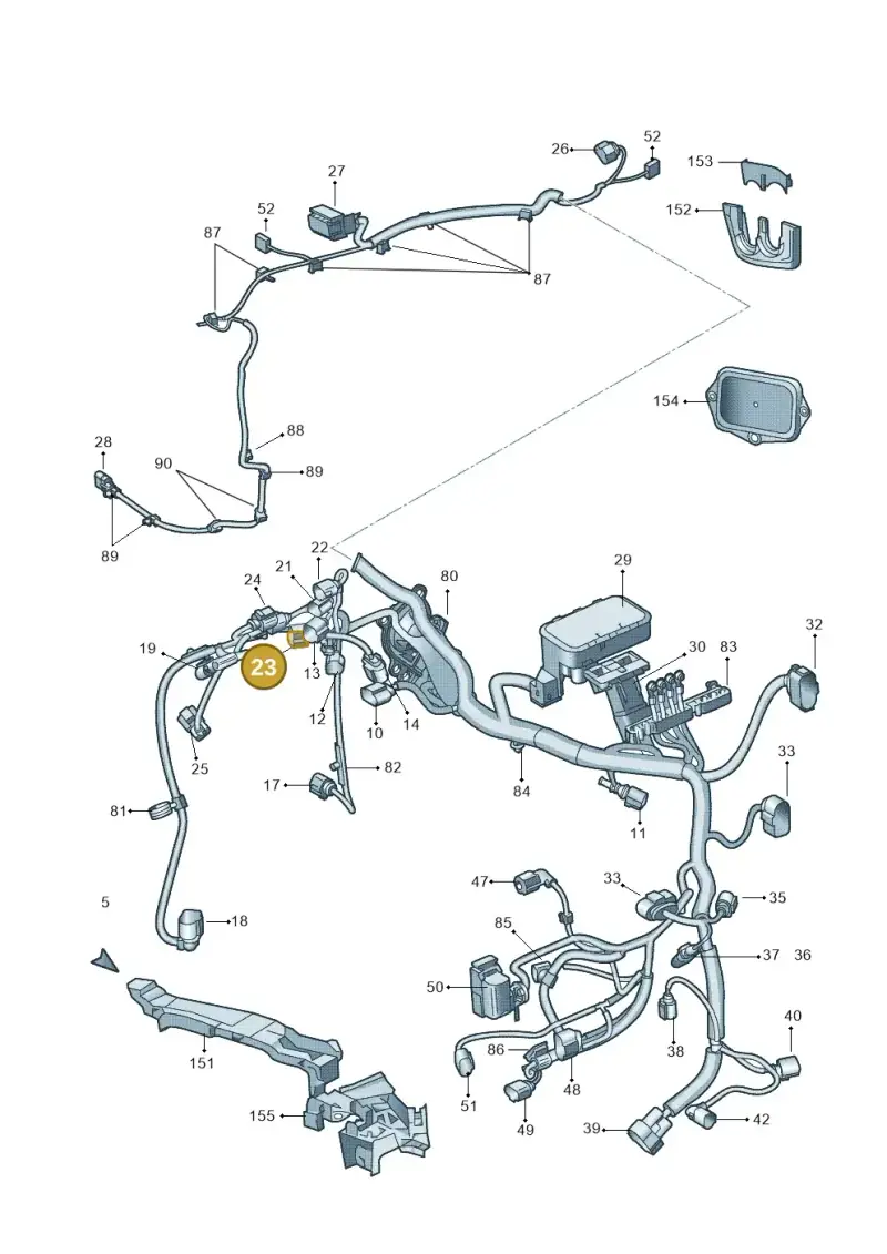 1J0973702C — Skoda Yeti (2013-2017) diagram 666971810, position 23