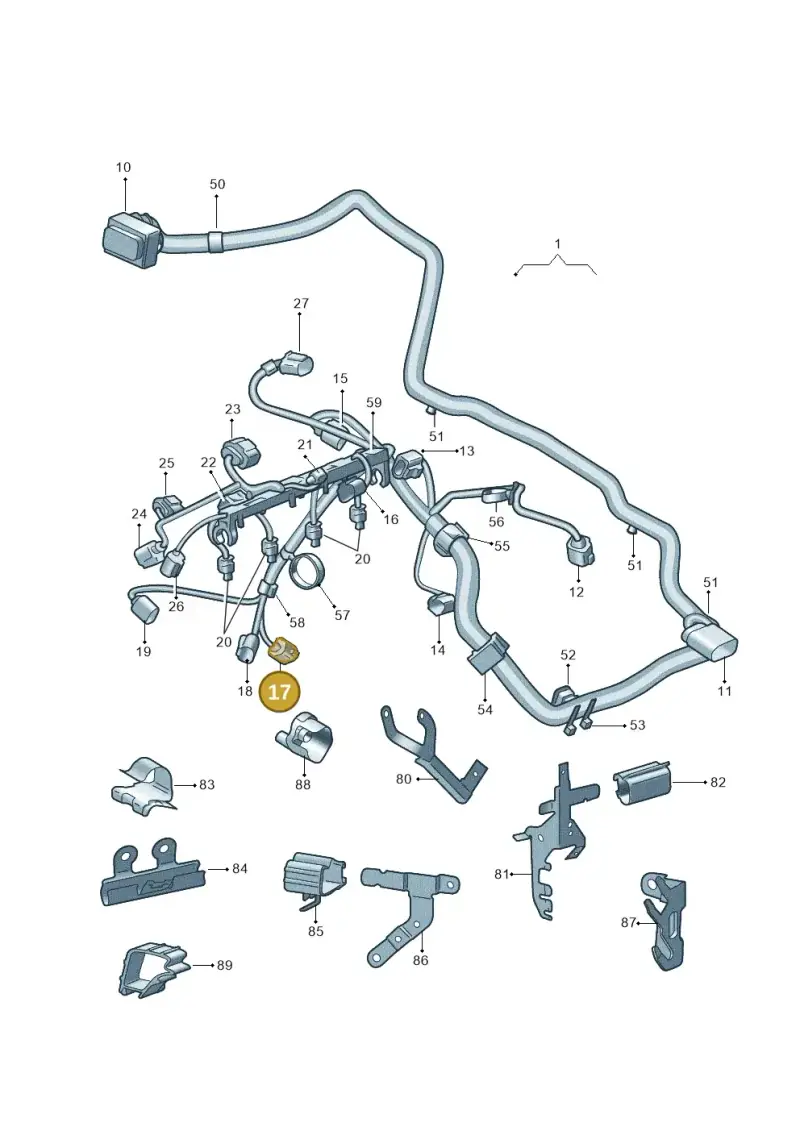 1J0973703B — Skoda Yeti (2013-2017) diagram 666971050, position 17