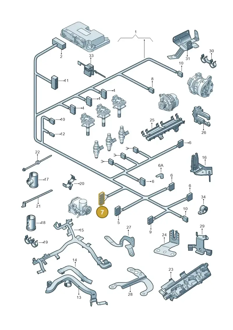 1J0973713G — Skoda Rapid (2012-2022) diagram 225971030, position 7