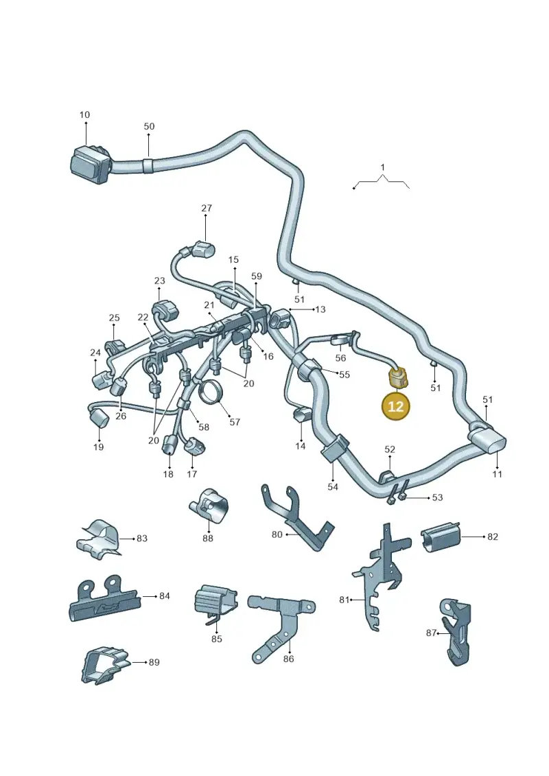 1J0973713G — Skoda Yeti (2013-2017) diagram 666971050, position 12