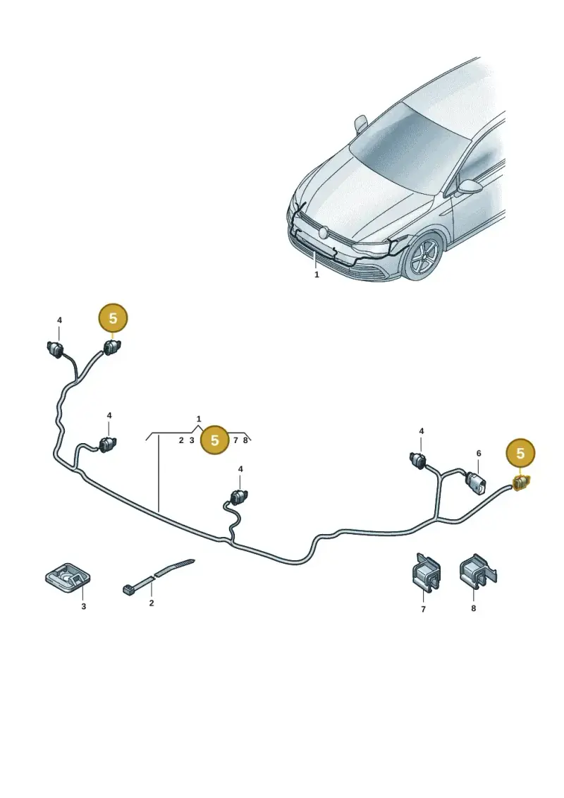 1J0973723 — Skoda Octavia (2019-2024) diagram 5h0971000, position 5