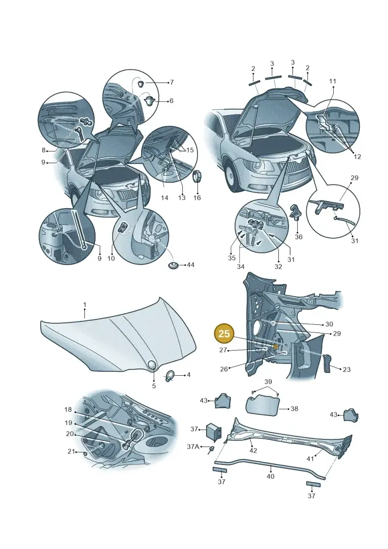 1J1823633A — Skoda Superb (2013-2015) diagram 768823100, position 25