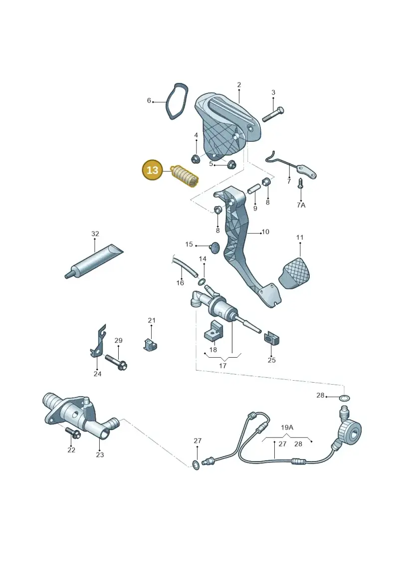 1J2721403A — Skoda Yeti (2013-2017) diagram 767721250, position 13