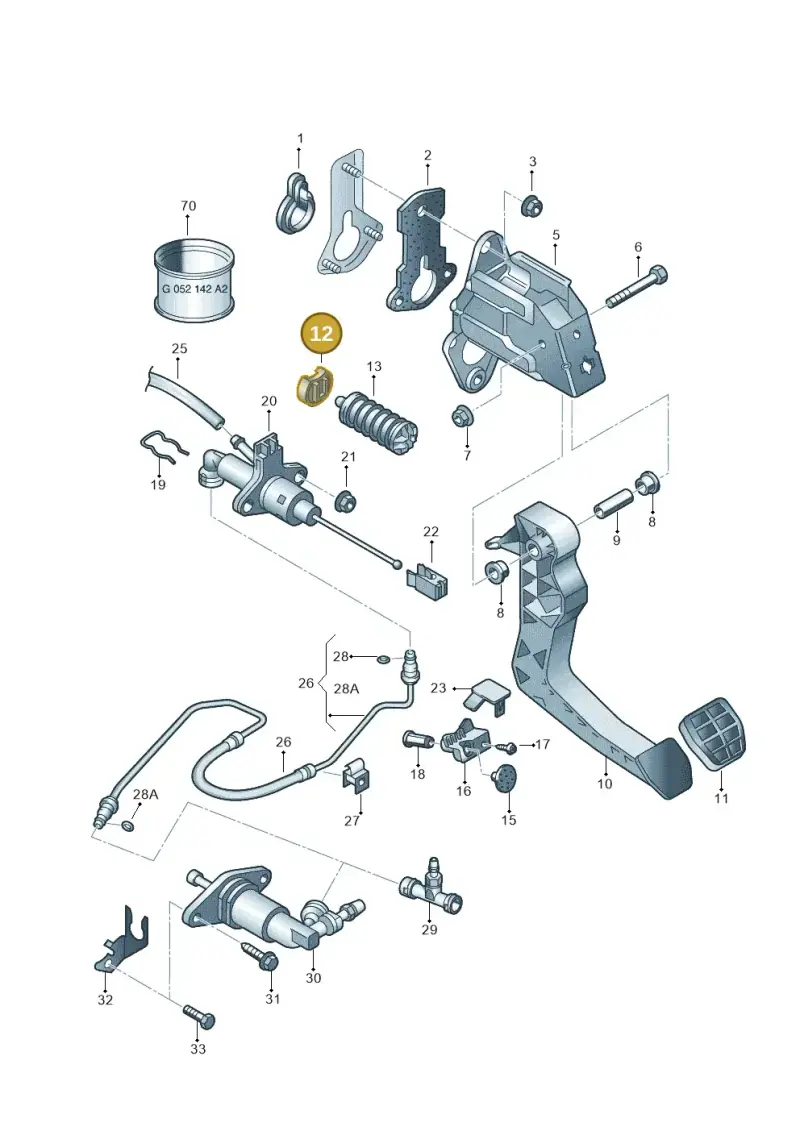 1J2721423 — Skoda Fabia Jingrui (2008-2014) diagram 210721250, position 12