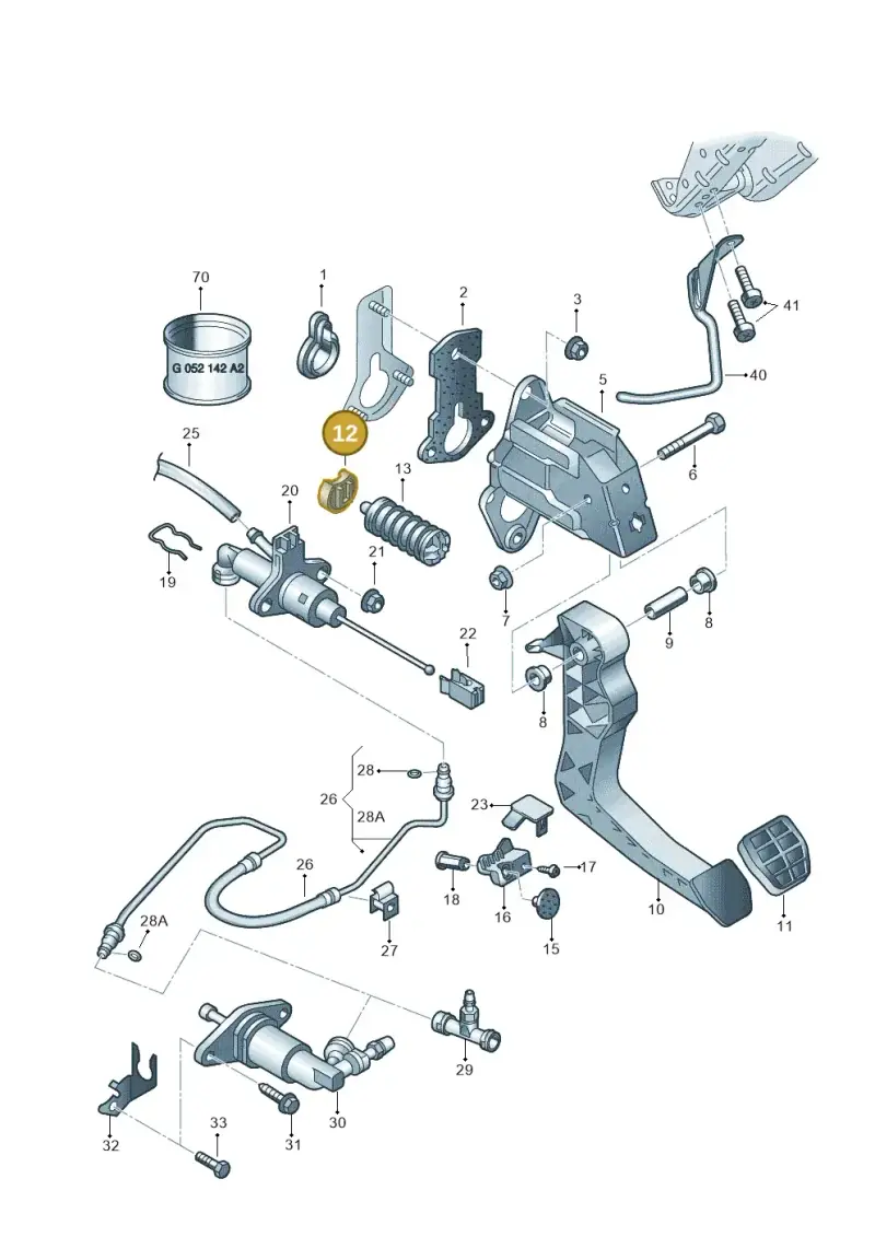 1J2721423 — Skoda Fabia Ambiente (2009-2013) diagram 481721250, position 12