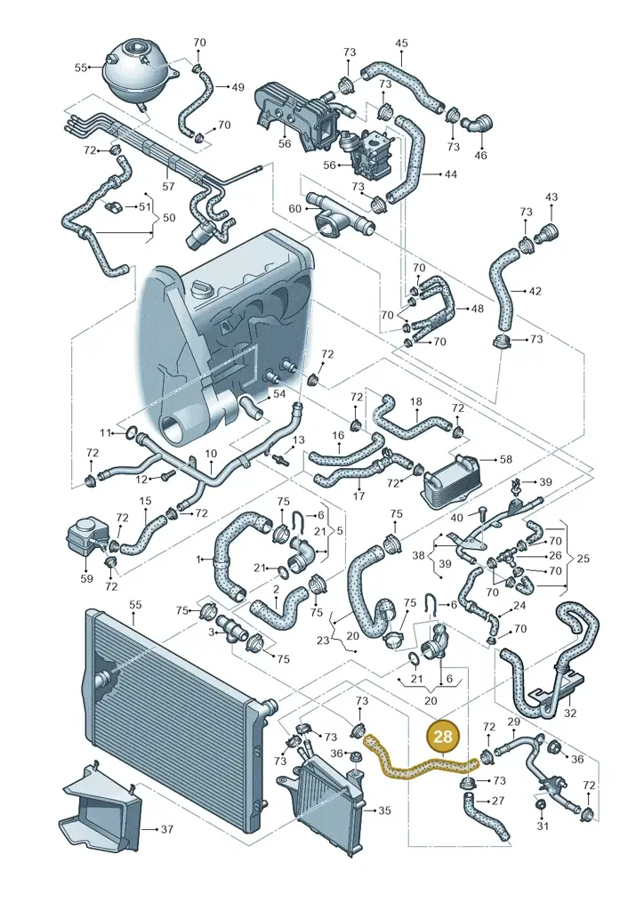 1K0121051G — Skoda Superb comfort (2008-2013) diagram 420121450, position 28