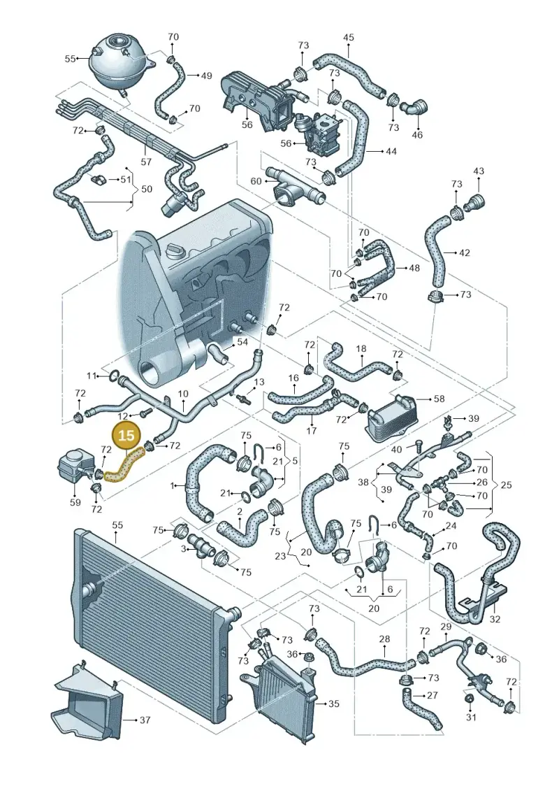 1K0121058P — Skoda Superb comfort (2008-2013) diagram 420121450, position 15