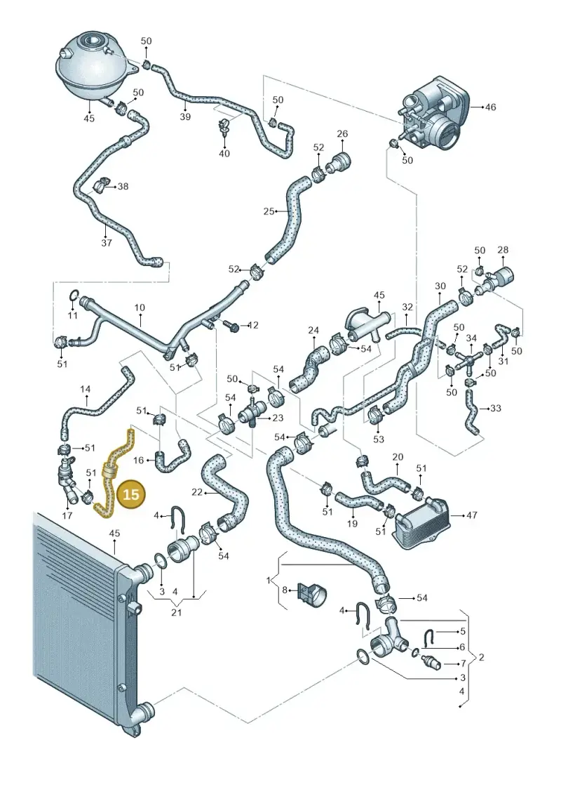 1K0121058S — Skoda OCTAVIA/COMBI/4X4      04> (2004-) diagram 625121180, position 15