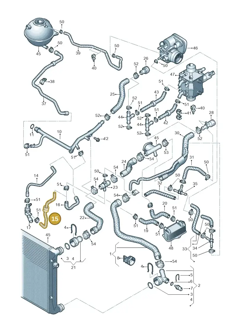 1K0121058S — Skoda Octavia ambiente (2008-2013) diagram 649121200, position 15