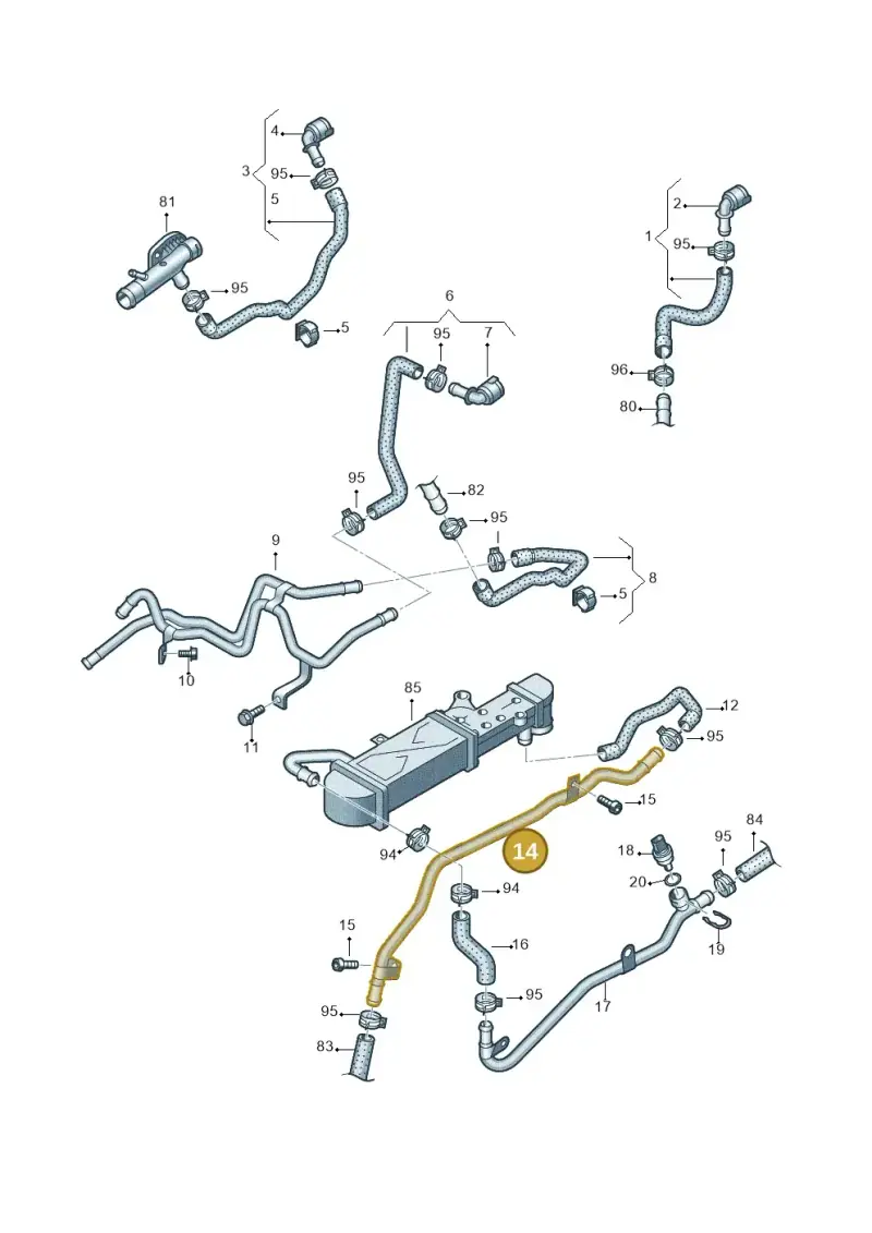 1K0121070BR — Skoda Yeti (2013-2017) diagram 649121510, position 14