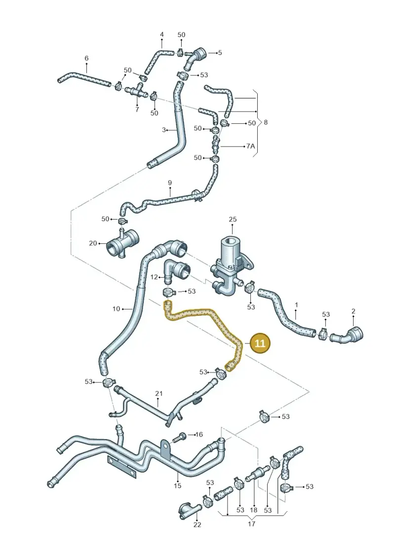1K0121073AR — Skoda Octavia ambiente (2008-2013) diagram 409121190, position 11