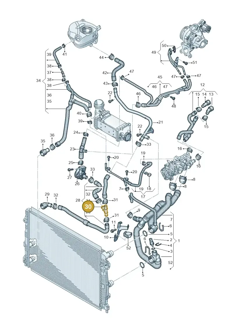 1K0121087Q — Skoda Fabia (2021-) diagram 837121170, position 30