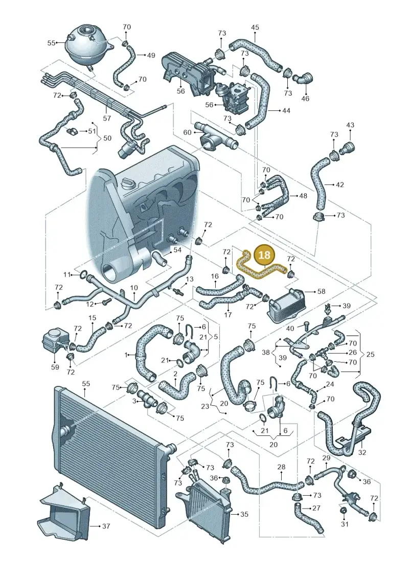 1K0121096R — Skoda Superb comfort (2008-2013) diagram 420121450, position 18