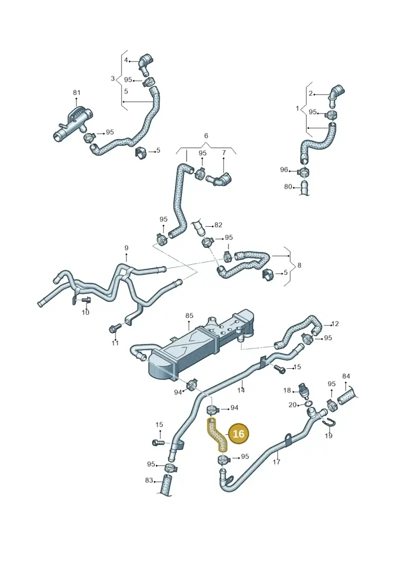 1K0121101CP — Skoda Yeti (2013-2017) diagram 649121510, position 16