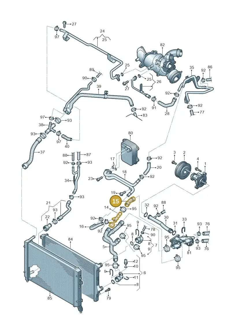 1K0121101CQ — Skoda Yeti (2013-2017) diagram 625121130, position 15